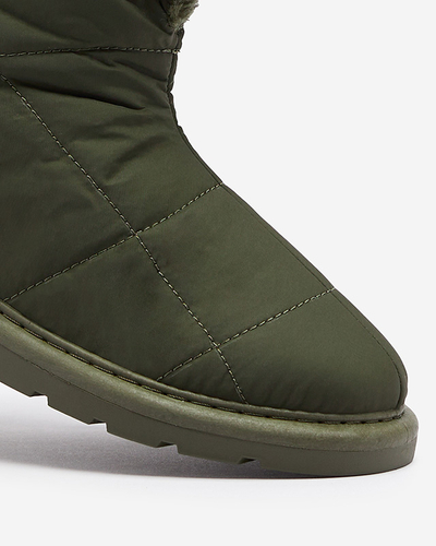 Dark green women's shoes a'la snow boots Amirfu- Footwear