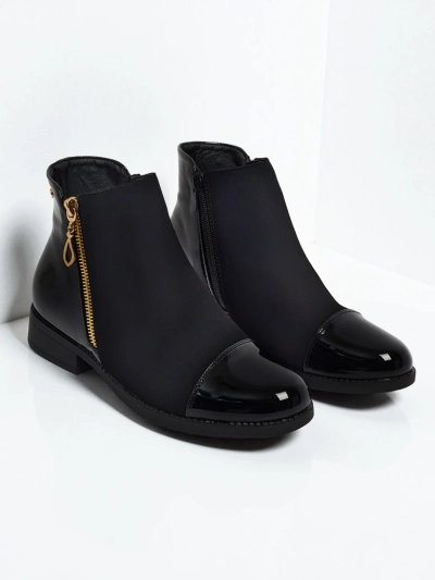 Luna Black Elegant Ankle Boots for Autumn