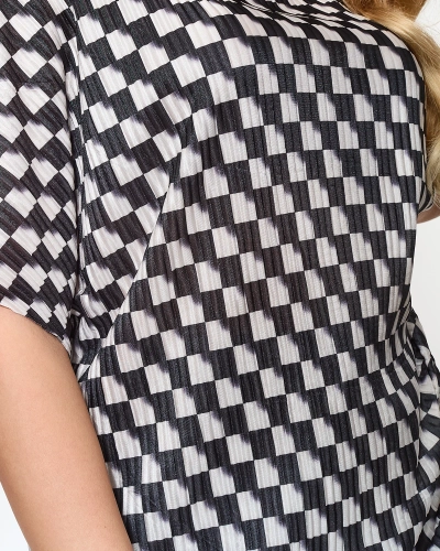 Must naiste plisseeritud mustriline komplekt - Rõivad