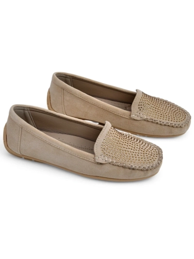 Royalfashion Women's moccasins with rhinestones Ezuess