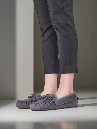 Royalfashion Женские мокасины с мехом Ahtikes