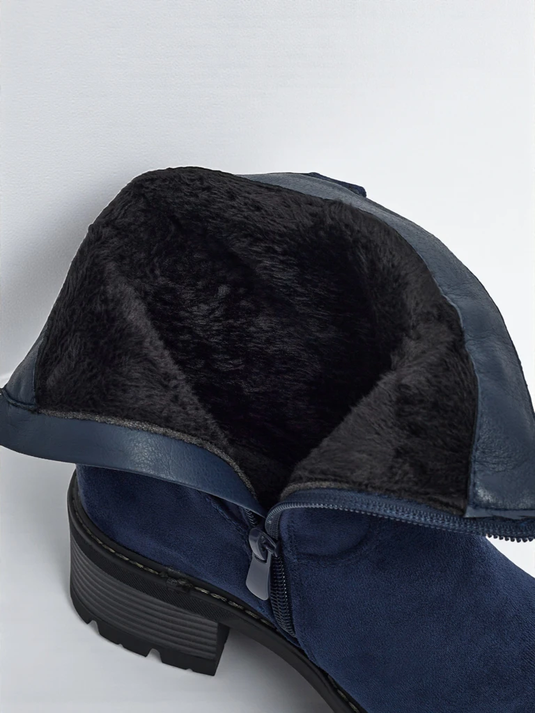 Women's High Eco Suede Ankle Boots Carmine