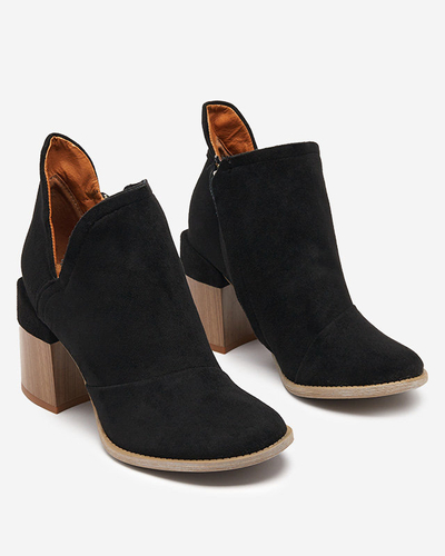 Black women's ankle boots with cut-outs Encura - Footwear