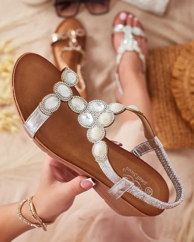 Royalfashion Women's sandals with zirconia Obrina