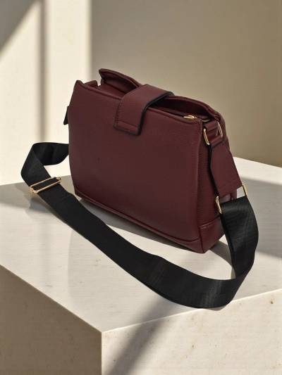 Small Quilted Handbag in Soft Eco-Leather Cinder Loom