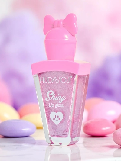 Блеск для губ с блестками, цвет розовый