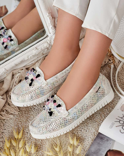 Royalfashion Женские ажурные мокасины из бисера Nasfali
