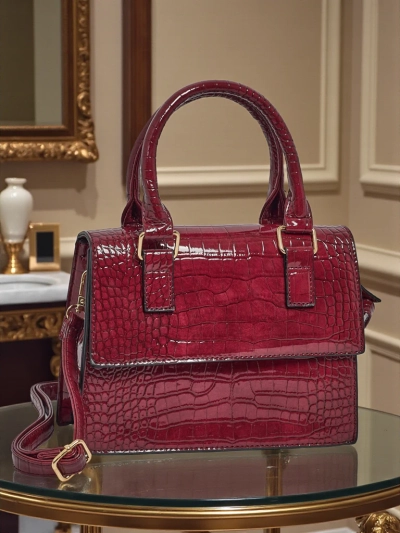 Lakitud väike naiste ökonahast käekott Veluna