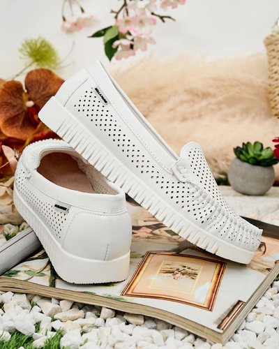 Royalfashion Женские кожаные мокасины Nafis