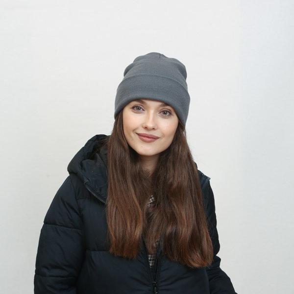 Classic dark gray women's beanie - Accessories