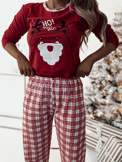 Royalfashion Red Christmas women's 2-piece pajamas