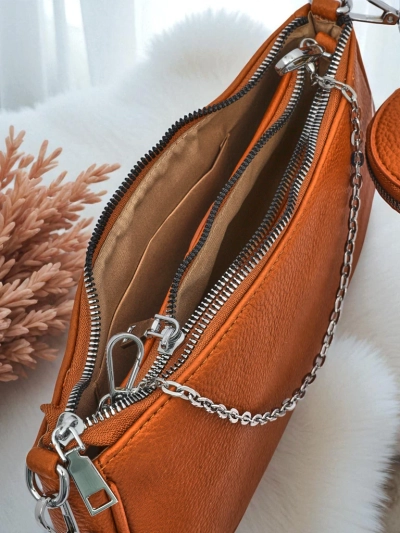 Calista camel women's handbag eco leather 3in1 trendy set