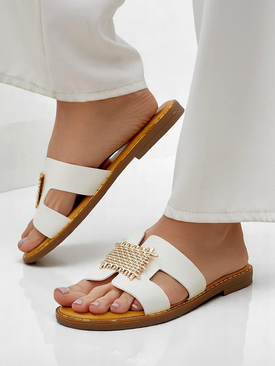 Royalfashion Женские шлепанцы с украшением Crattes