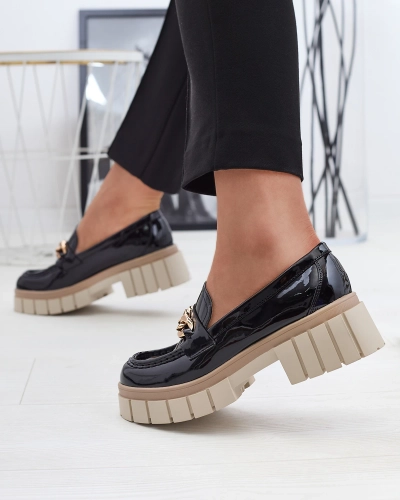 Lakitud naiste mokassinad mustad Aquan- Footwear