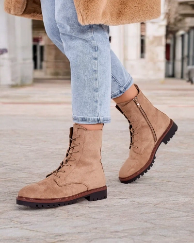 Женские ботильоны на шнуровке Royalfashion Gosop