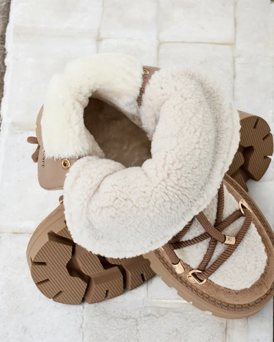 Royalfashion Lozin lace-up women's snow boots