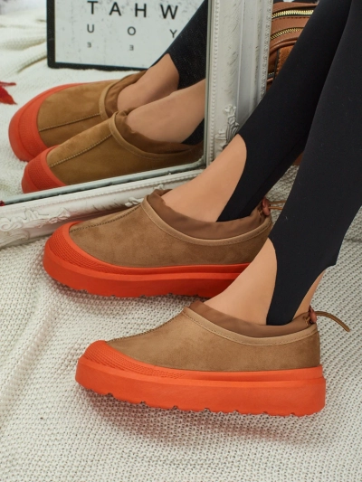 Flora Women's Camel Suede Sneakers Comfortable for Everyday Wear