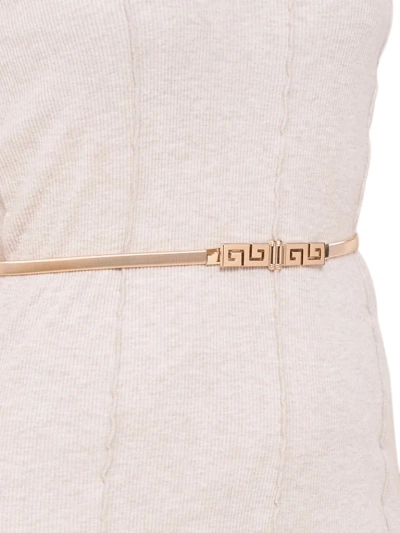 Golden metal women's belt Minerva Elegante with Greek motif, 64-100 cm