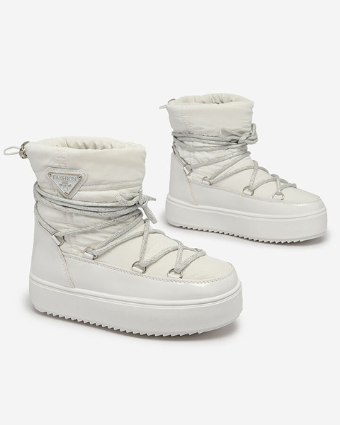 Royalfashion Детские сапоги-скороходы a'la snow boots белого цвета Asifa