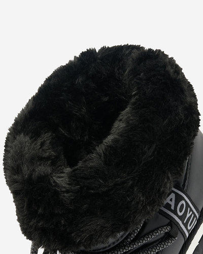 Royalfashion Black women's snow boots Gepanden