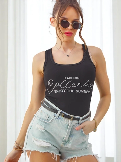 Royalfashion Women's Cotton Tank Top with Straps Enjoy The Summer