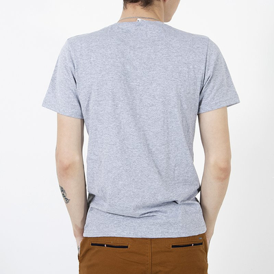Men's gray cotton t-shirt with print - Clothing