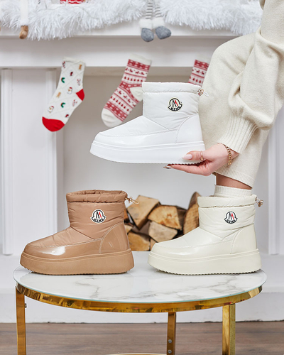 Royalfashion Naiste liibuvad lumesaapad valge värvi Ademra