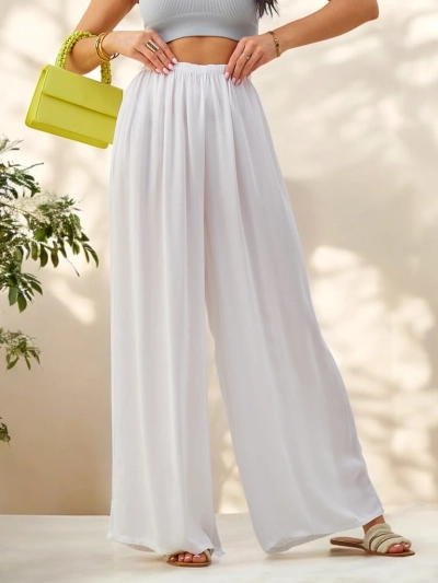 Royalfashion Вискозные прямые женские брюки из ткани