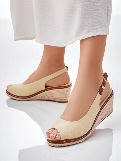 Royalfashion Women's wedge sandals open toe Tafenis