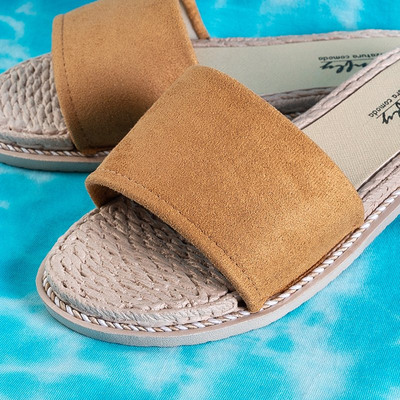Brown women's Ysia slippers - Footwear