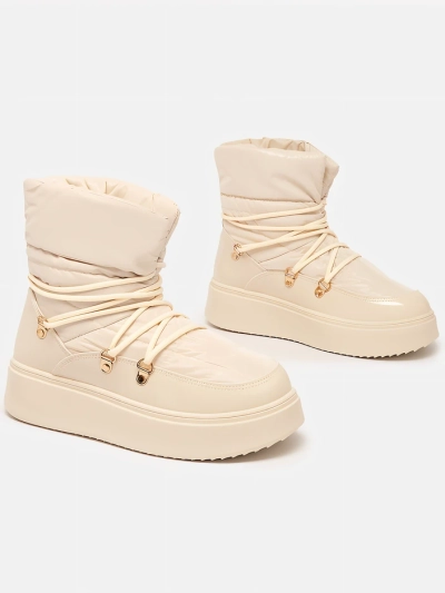 Royalfashion Naiste liibuvad lumesaapad kreemikas värviga Dabenda