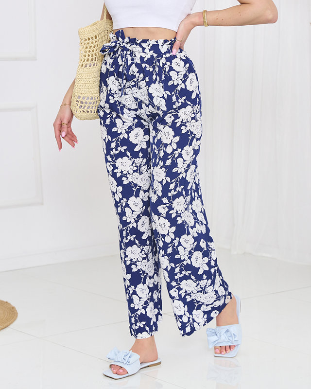 Tumesinised lillelised palazzo püksid - Rõivad