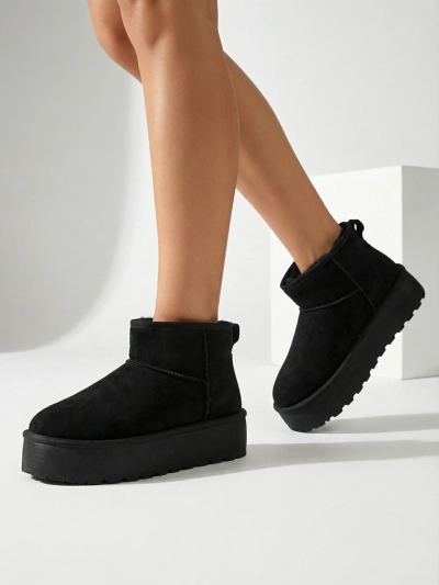 Luna Women's Black Leather Elegant Ankle Boots for Autumn