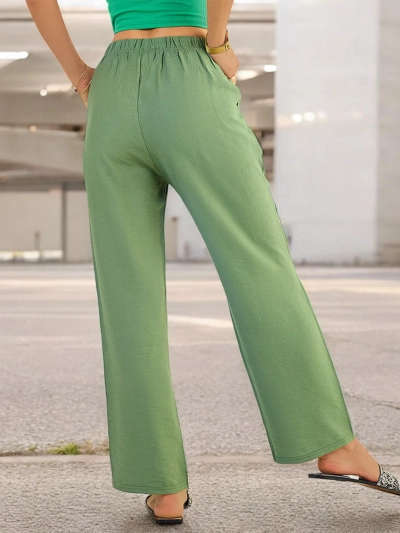 Royalfashion Women's wide fabric pants