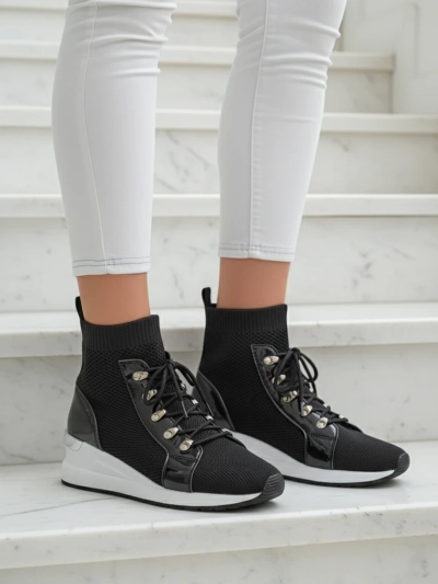 Classic Giulietta Black Wedge Sneakers