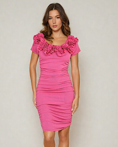 Royalfashion Wrinkled naiste minikleit