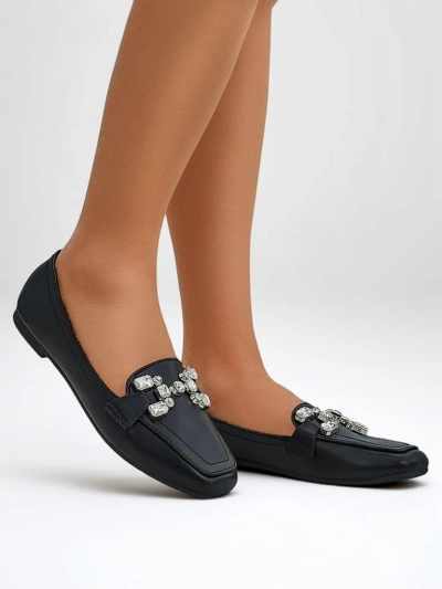 Royalfashion Women's moccasins with rhinestones Lecilla