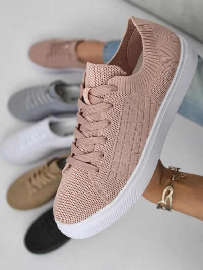 Женские кроссовки Royalfashion Calista Rosa - розовые туфли на весну и лето