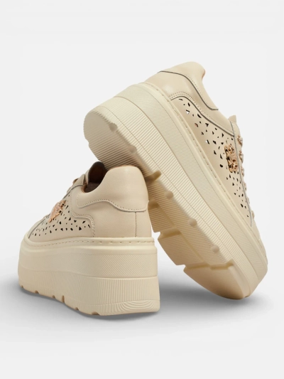 Atelle Women's Openwork Sports Sneakers Made of Natural Leather