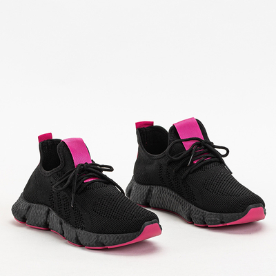 Black and fuchsia women's sports shoes Bommgi - Footwear