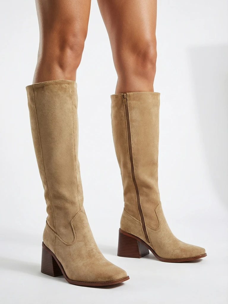 Women's Ernala Eco-Suede Block Heel Boots