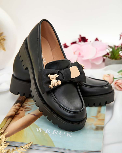 Royalfashion Women's moccasins with bow Mantarme