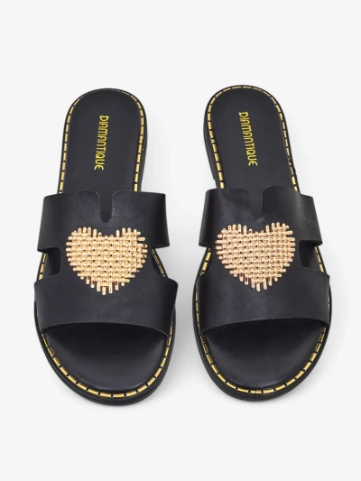 Royalfashion Women's slip-ons with heart Gold Heart