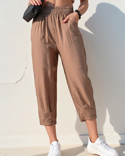 Royalfashion Прямые женские тканевые брюки 7/8