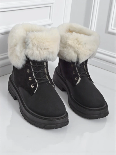 Royalfashion Women's fur-lined ankle boots Nasaha