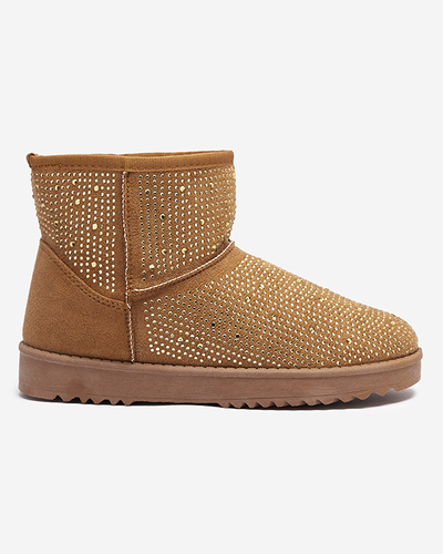 Women's snow boots with camel cubic zirconias Rudis - Footwear