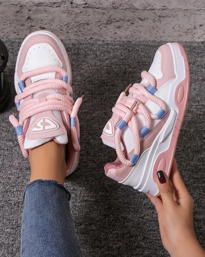 Royalfashion Women's sport sneakers with decorative laces Clesiv