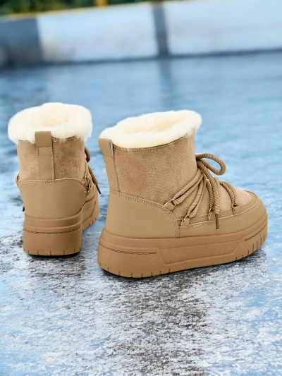 Royalfashion Womelek lace-up snow boots Moniuc