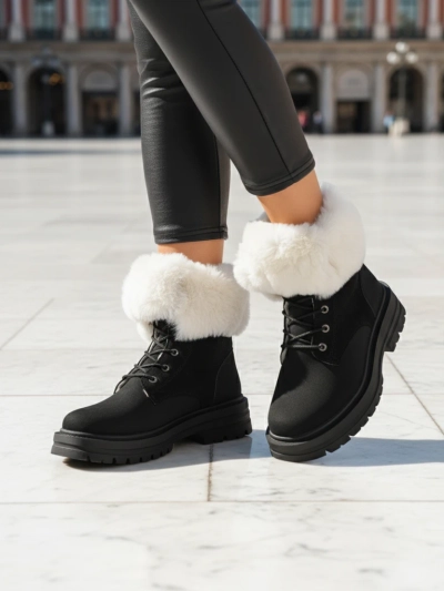 Женские ankle boots Royalfashion с мехом Nasaha