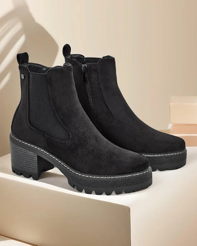 Royalfashion Eco-suóda kvinnor's ankle boots on a post Segori